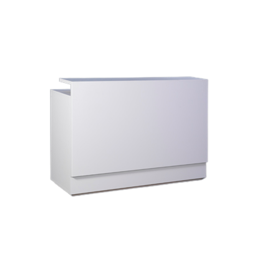 noleggio banchi banco reception dritto con top a L